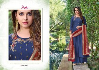 SHAI AZVA CATALOG PURE SILK ANARKALI PARTY WEAR EMBROIDERD & HANDWORK E (3)