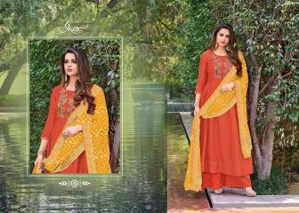 SHAI AZVA CATALOG PURE SILK ANARKALI PARTY WEAR EMBROIDERD & HANDWORK E (6)