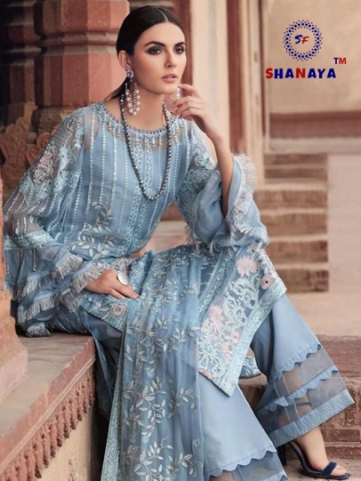 SHANAYA FASHION ROSE ESPOIR GEORGETTE FABRIC WITH EMBROIDERY WORK PAKISTANI COLLETION SUIT DEALER BEST RATE BY GOSIYA EX (49)