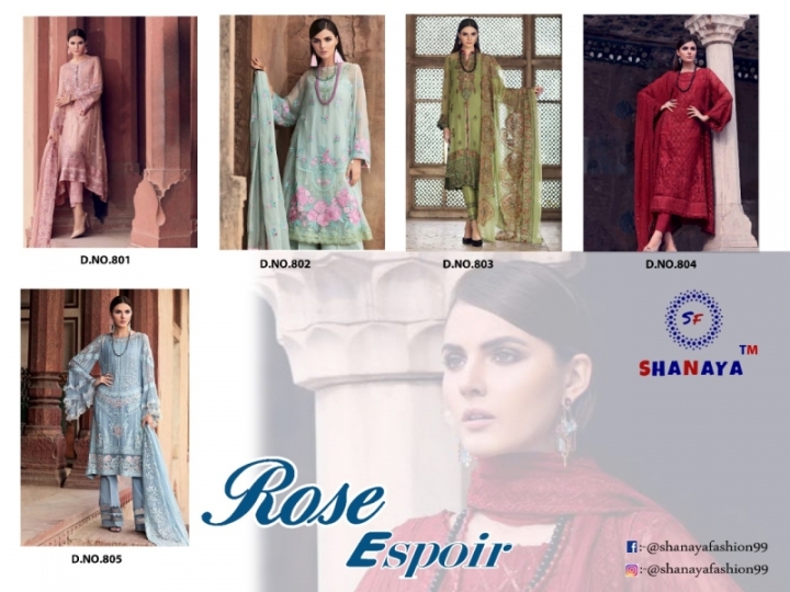 SHANAYA FASHION ROSE ESPOIR GEORGETTE FABRIC WITH EMBROIDERY WORK PAKISTANI COLLETION SUIT DEALER BEST RATE BY GOSIYA EX (52)