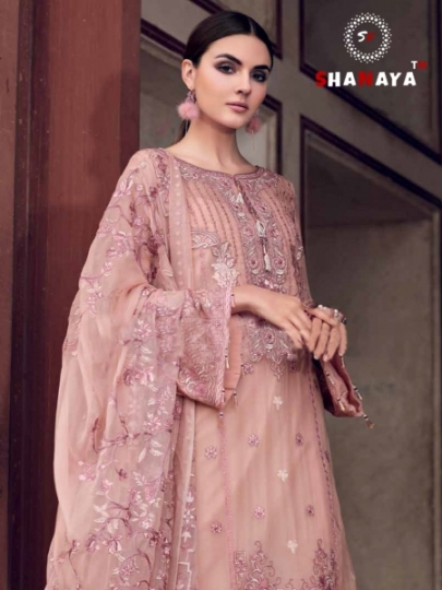 SHANAYA FASHION ROSE ESPOIR GEORGETTE FABRIC WITH EMBROIDERY WORK PAKISTANI COLLETION SUIT DEALER BEST RATE BY GOSIYA EX (53)