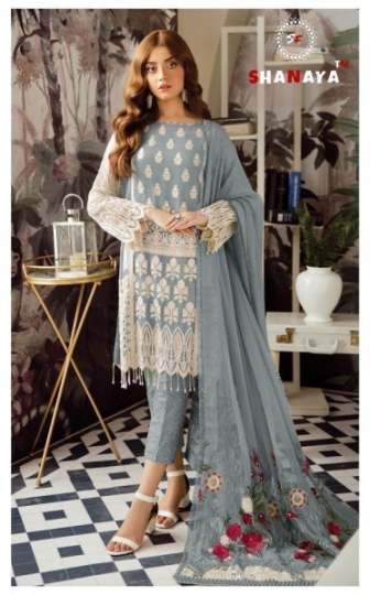 SHANAYA PRESENT S 22 GEORGETTE PAKISTANI STYLISH DRESS MATERIALS WHOLESALE DEALER BEST RATE BY GOSIYA EXPORTS SURAT (3)