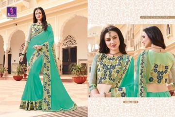 SHANGRILA EXORA COLLECTION DESIGNER PARTY WEAR SAREES COLLECTION WHOLESALE SUPPLIER BEST RATE BY GOSIYA EXPORTS SURAT (3)
