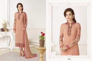 SHAZIYA BY ZEBA CATALOG GEORGETTE EMBROIDERED STRAIGHT PARTY WEAR COLLECTION (1)