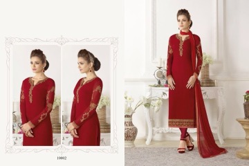 SHAZIYA BY ZEBA CATALOG GEORGETTE EMBROIDERED STRAIGHT PARTY WEAR COLLECTION (2)