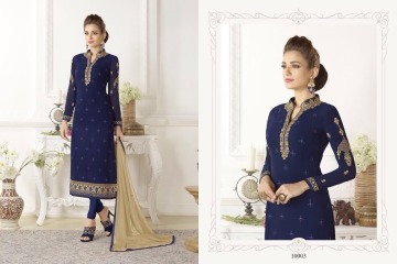 SHAZIYA BY ZEBA CATALOG GEORGETTE EMBROIDERED STRAIGHT PARTY WEAR COLLECTION (3)