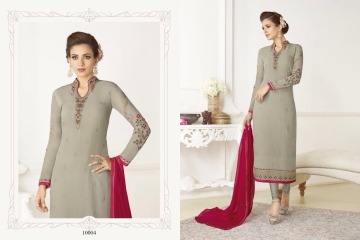 SHAZIYA BY ZEBA CATALOG GEORGETTE EMBROIDERED STRAIGHT PARTY WEAR COLLECTION (4)