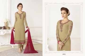 SHAZIYA BY ZEBA CATALOG GEORGETTE EMBROIDERED STRAIGHT PARTY WEAR COLLECTION (5)