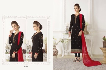 SHAZIYA BY ZEBA CATALOG GEORGETTE EMBROIDERED STRAIGHT PARTY WEAR COLLECTION (6)