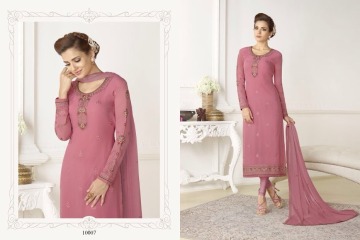 SHAZIYA BY ZEBA CATALOG GEORGETTE EMBROIDERED STRAIGHT PARTY WEAR COLLECTION (7)