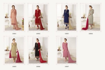 SHAZIYA BY ZEBA CATALOG GEORGETTE EMBROIDERED STRAIGHT PARTY WEAR COLLECTION (8)