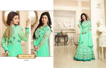 SHAZIYA MEHRIN CATALOGUE GEORGETTE EMBROIDERED PARTY WEAR SALWAR KAMEEZ WHOLESALE T (1)