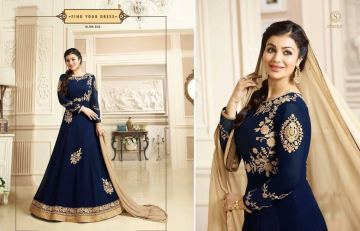 SHAZIYA MEHRIN CATALOGUE GEORGETTE EMBROIDERED PARTY WEAR SALWAR KAMEEZ WHOLESALE T (2)