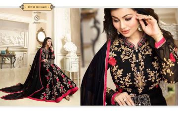 SHAZIYA MEHRIN CATALOGUE GEORGETTE EMBROIDERED PARTY WEAR SALWAR KAMEEZ WHOLESALE T (5)