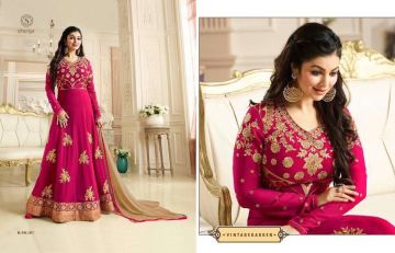 SHAZIYA MEHRIN CATALOGUE GEORGETTE EMBROIDERED PARTY WEAR SALWAR KAMEEZ WHOLESALE T (7)