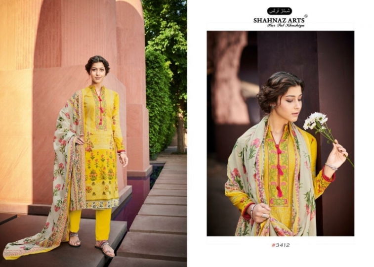 SHEHNAZ ARTS FALAKNUMA PURE LAWN COTTON WHOLESALE DRESS MATERIAL COLLECTION SUPPLIER DEALER BEST RATE BY GOSIYA EXP