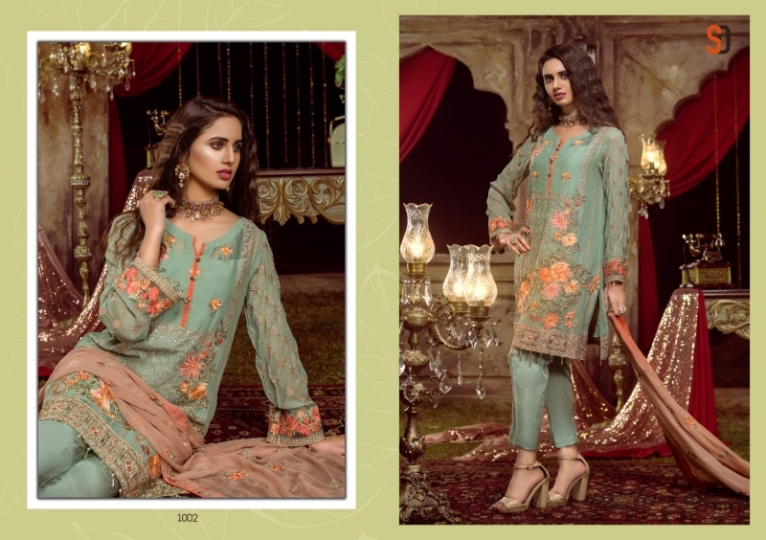 SHRADDHA DESIGNER COIR PAKISTANI SALWAR KAMEEZ  (1)