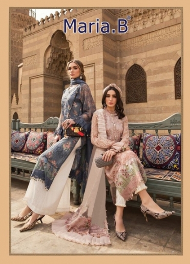 SHRADDHA DESIGNER MARIYA B. LAWN COTTON PARTYWEAR DRESS MATERIAL WITH DIGITAL  (1)