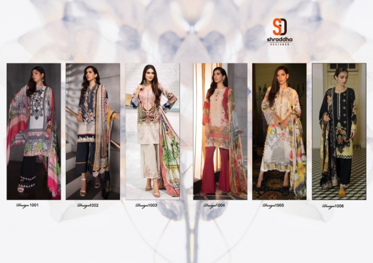 SHRADDHA DESIGNER VINTAGE VOL 2 COTTON CAMBRIC PAKISTANI DRESS MATERIALS WHOLESALE DEALER BEST RATE BY GOSIYA EXPORTS SURAT (2)