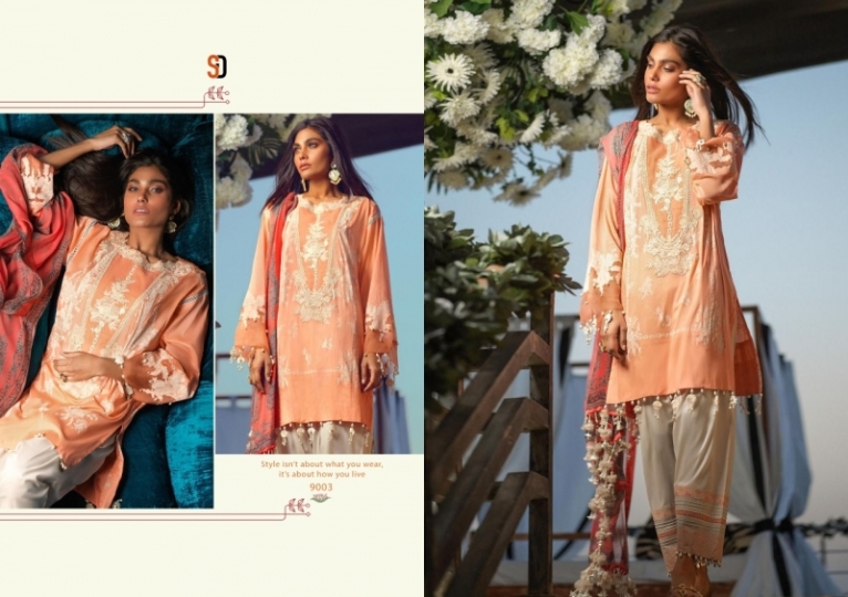  SHRADHHA DESIGNER SANA SAFINA PAKISTANI JAM COTTON 4 PIECE  (6)