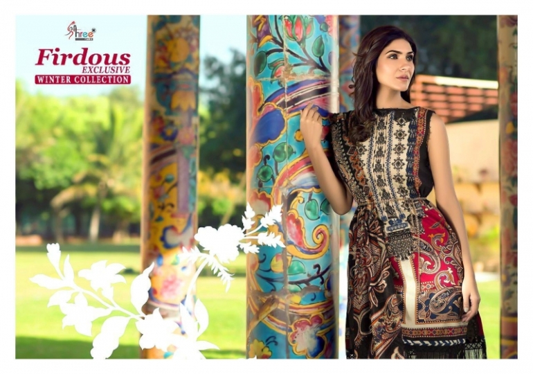 SHREE FAB PRESENTS FIRDOUS EXCLUSIVE WINTER COLLECTION PASHMINA FABRIC DRESS MATERIAL AT WHOLESALE BEST RAT