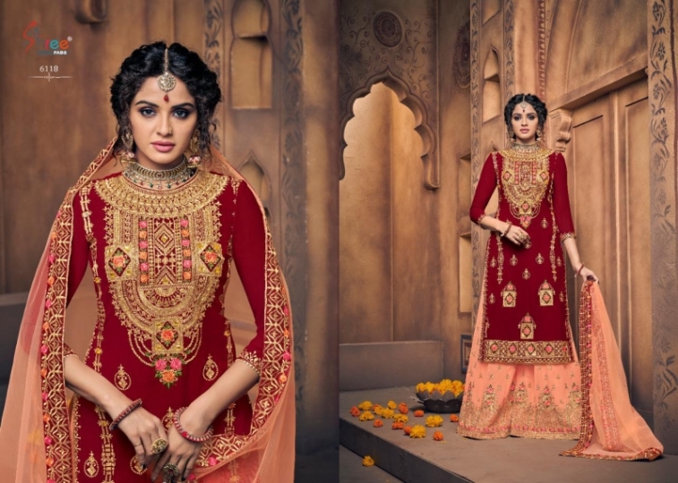 SHREE FAB SHEHNAI BRIDAL COLLECTION VOL 23 GEORGETTE SARARA STYLE SALWAR SUIT WHOLESALE DEALER BEST RATE BY GOSIYA EXPORTS SURAT (1)
