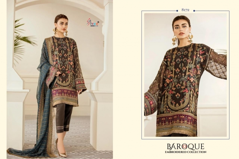 SHREE FABS BAROQUE EMBRODERD COLLECTION PAKISTANI GEORGETTE SUIT WHOLESALE DEALER BEST RATE BY GOSIYA EXPORTS SURAT (5)