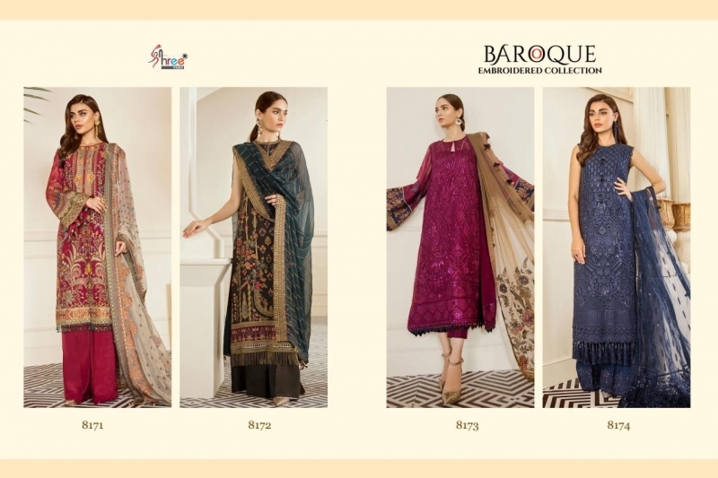 SHREE FABS BAROQUE EMBRODERD COLLECTION PAKISTANI GEORGETTE SUIT WHOLESALE DEALER BEST RATE BY GOSIYA EXPORTS SURAT (7)