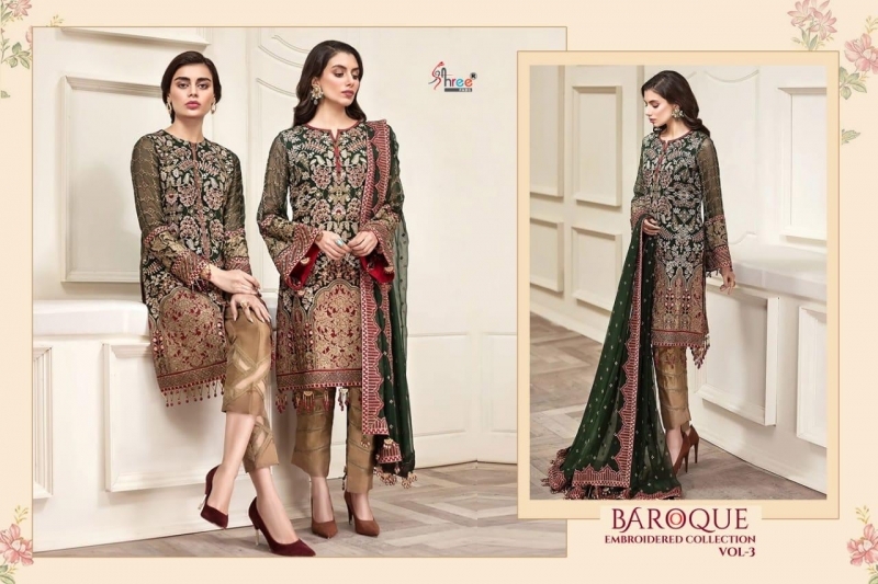 SHREE FABS BAROQUE VOL 3 EMBROIDERED  (2)