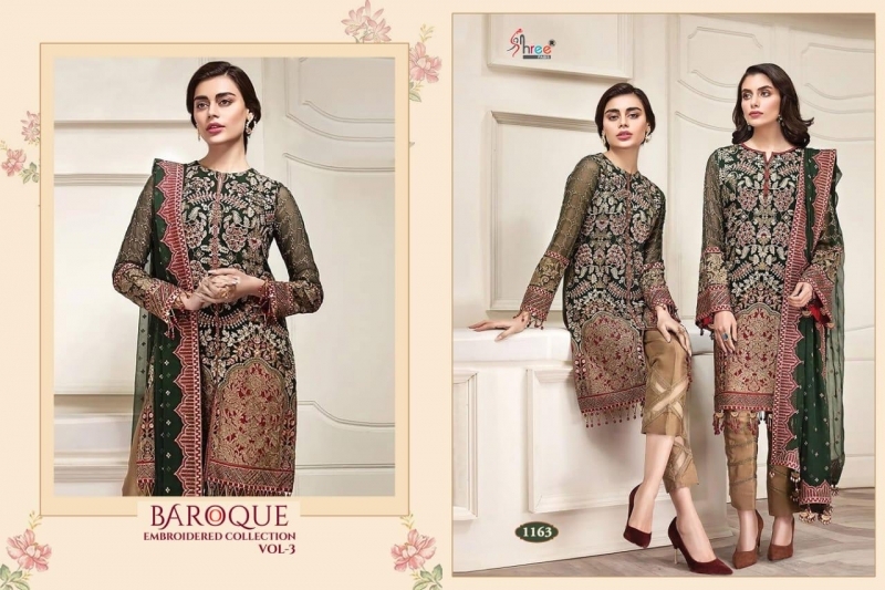 SHREE FABS BAROQUE VOL 3 EMBROIDERED  (4)