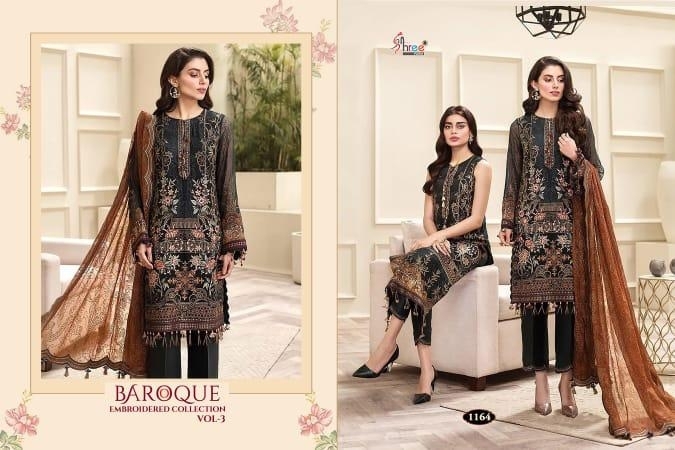 SHREE FABS BAROQUE VOL 3 EMBROIDERED  (5)