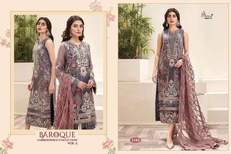 SHREE FABS BAROQUE VOL 3 EMBROIDERED  (6)