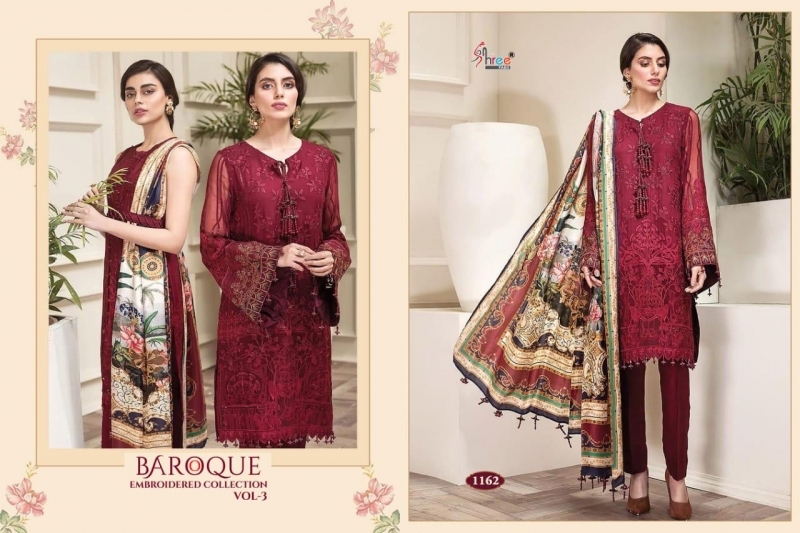 SHREE FABS BAROQUE VOL 3 EMBROIDERED  (7)