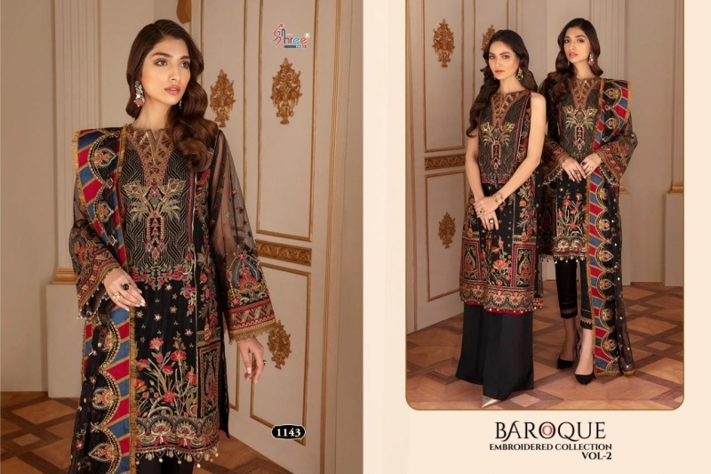 SHREE FABS BRINGS BAROQUE EMBROIDERED COLLECTION  (2)