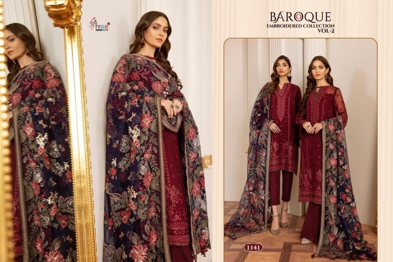 SHREE FABS BRINGS BAROQUE EMBROIDERED COLLECTION  (3)