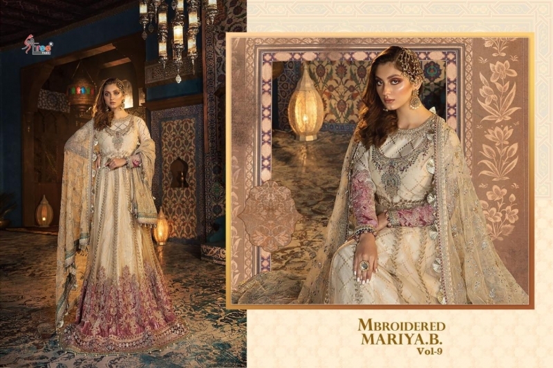 SHREE FABS EMBROIDERED MARIYA B VOL 9 HEAVY WEDDING PAKISTANI SUIT WHOLESALE DEALER BEST RATE BY GOSIYA EXPORTS SURAT  (3)