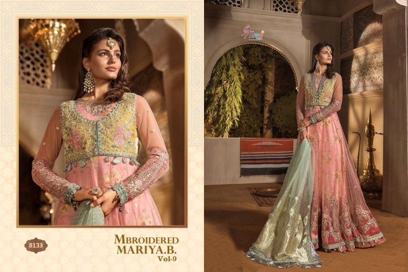 SHREE FABS EMBROIDERED MARIYA B VOL 9 HEAVY WEDDING PAKISTANI SUIT WHOLESALE DEALER BEST RATE BY GOSIYA EXPORTS SURAT  (6)