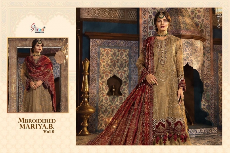 SHREE FABS EMBROIDERED MARIYA B VOL 9 HEAVY WEDDING PAKISTANI SUIT WHOLESALE DEALER BEST RATE BY GOSIYA EXPORTS SURAT  (7)