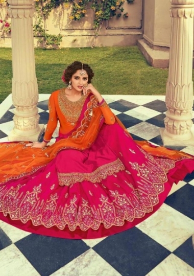 SHREE FABS FLORINA GEORGETTE WEDDING WEAR DRESS MATERIAL BEST RATE BY GOSIYA EXPORTS SURAT (1)