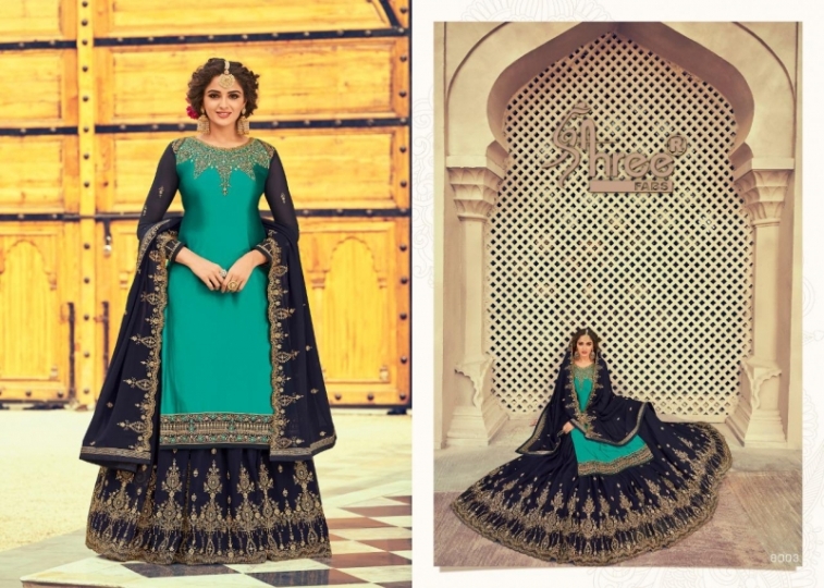 SHREE FABS FLORINA GEORGETTE WEDDING WEAR DRESS MATERIAL BEST RATE BY GOSIYA EXPORTS SURAT (10)