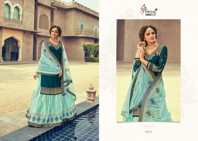 SHREE FABS FLORINA GEORGETTE WEDDING WEAR DRESS MATERIAL BEST RATE BY GOSIYA EXPORTS SURAT (5)