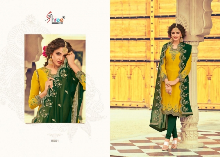 SHREE FABS FLORINA GEORGETTE WEDDING WEAR DRESS MATERIAL BEST RATE BY GOSIYA EXPORTS SURAT (6)