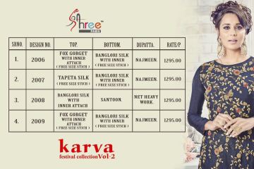 SHREE FABS KARVA FESTIVAL COLLECATION 2 DRESS CATALOG WHOLESALE BEST RATE BY GOSIYA EXPORTS (8)