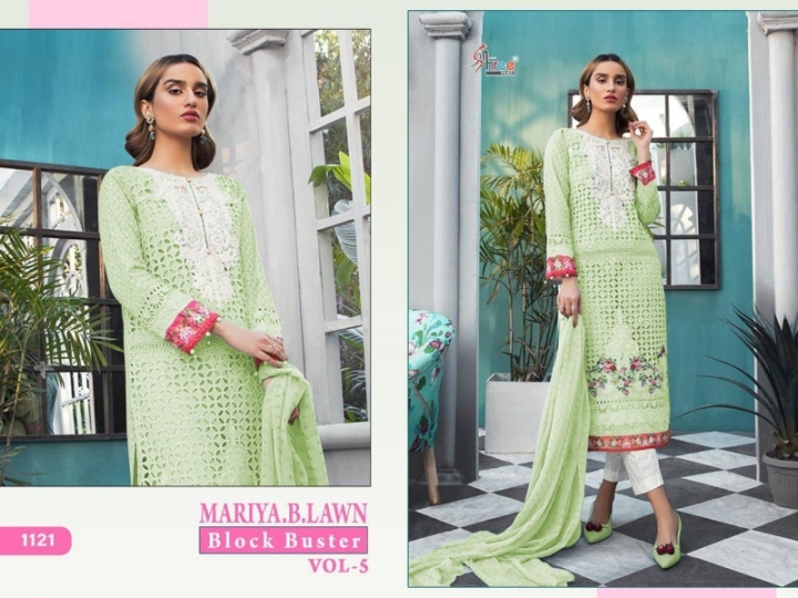 SHREE FABS MARIYA B LAWN BLOCK BUSTER VOL 5 HEAVY SIFLY WORK WHOLESALE  BEST RATE BY GOSIYA EXPORTS  (2)