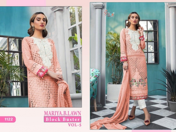 SHREE FABS MARIYA B LAWN BLOCK BUSTER VOL 5 HEAVY SIFLY WORK WHOLESALE  BEST RATE BY GOSIYA EXPORTS  (3)