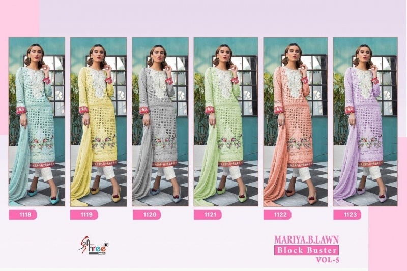 SHREE FABS MARIYA B LAWN BLOCK BUSTER VOL 5 HEAVY SIFLY WORK WHOLESALE  BEST RATE BY GOSIYA EXPORTS  (7)