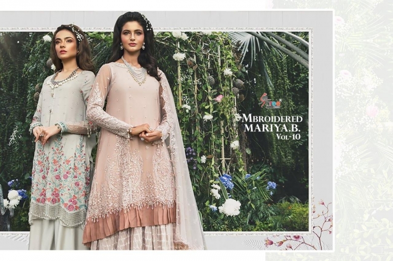 SHREE FABS MBROIDERED MARIYA B VOL-10 8141-8145 SERIES PAKISTANI SUITS WHOLESALER DEALER BEST RATE BY GOSIYA EXPORTS SURAT (10)