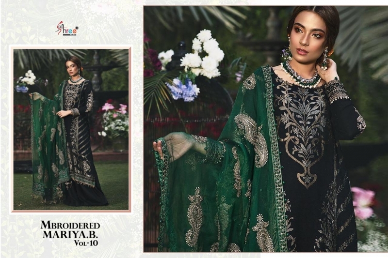 SHREE FABS MBROIDERED MARIYA B VOL-10 8141-8145 SERIES PAKISTANI SUITS WHOLESALER DEALER BEST RATE BY GOSIYA EXPORTS SURAT (2)