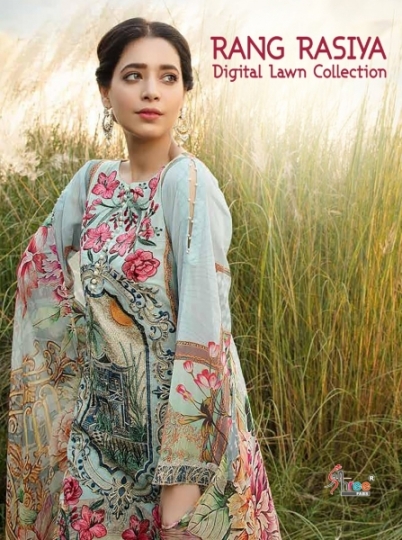 SHREE FABS PRESENTS RANG RASIYA DIGITAL LAWN  (1)