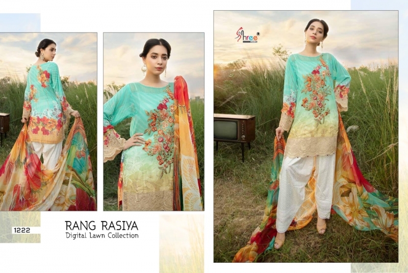 SHREE FABS PRESENTS RANG RASIYA DIGITAL LAWN  (11)